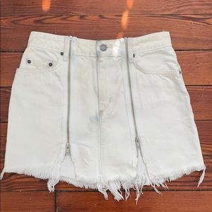 Carmar Double Zipper Denim Skirt